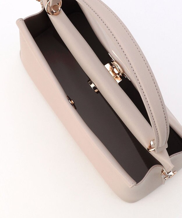 ANY SIS 【2WAY】スクエアミディトート バッグ ライトグレー