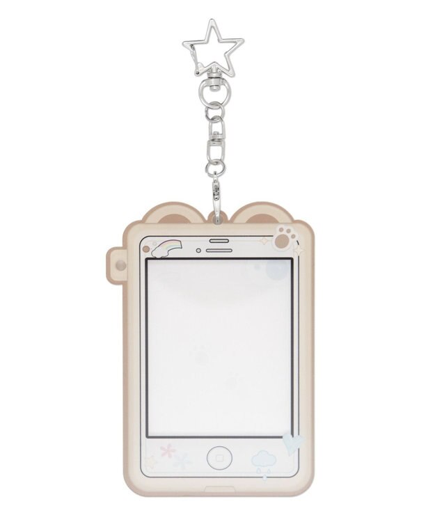 WEGO 【痛バ＆推し活グッズ】あにまるphoneカードホルダーキーホルダー ライトブラウン