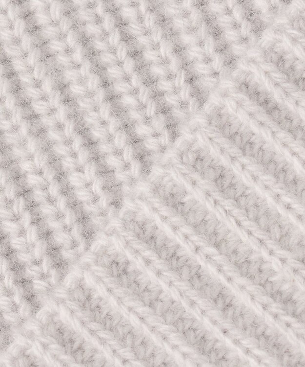 自由区 L 【洗える】ウールカシミヤ ハイネックニット (検索番号:JL27) アイボリー系