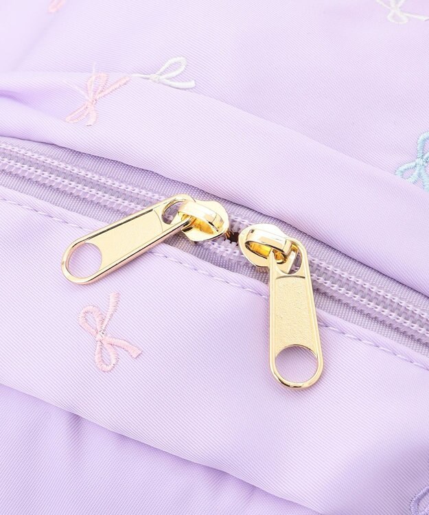 ANY KIDS 【10L容量】総柄刺繍リュック ラベンダー