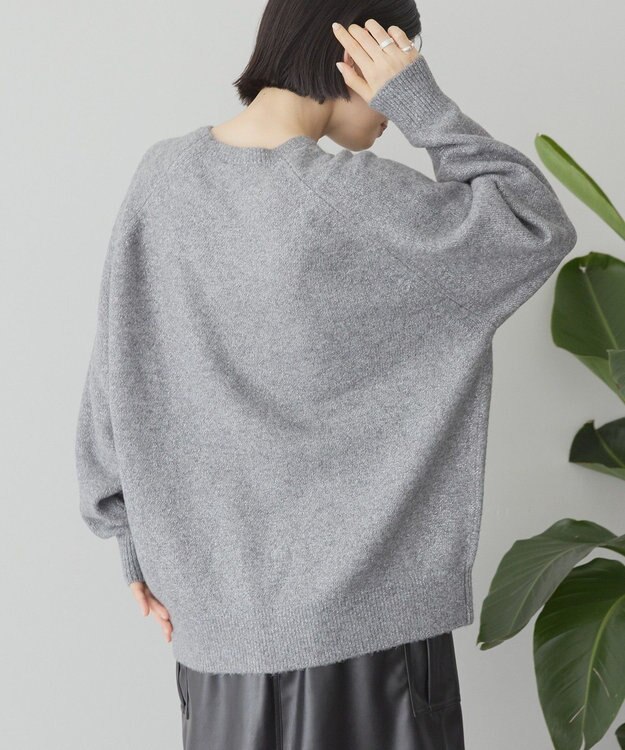 AMERICAN HOLIC ラグランラメニットプルオーバー Gray Mixture