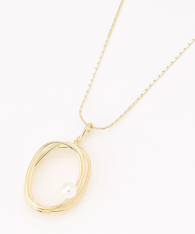 ANY SIS ドロップメタルネックレス ゴールド