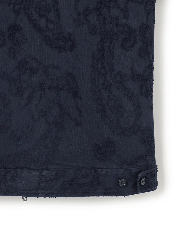 JOSEPH HOMME 【HIGH GRADE LINE】ワラカットエンブロイダリー　ジップアップブルゾン ネイビー系5