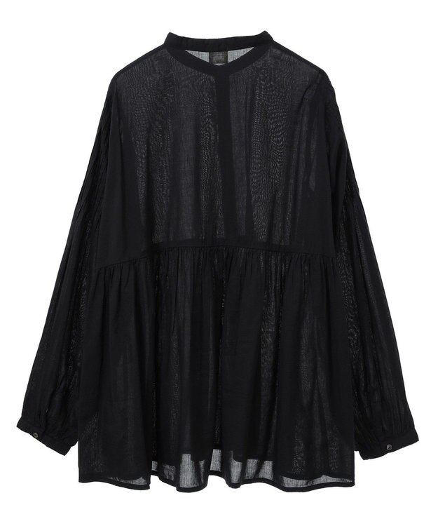 AMERICAN HOLIC バンドカラーピンタックブラウス Black