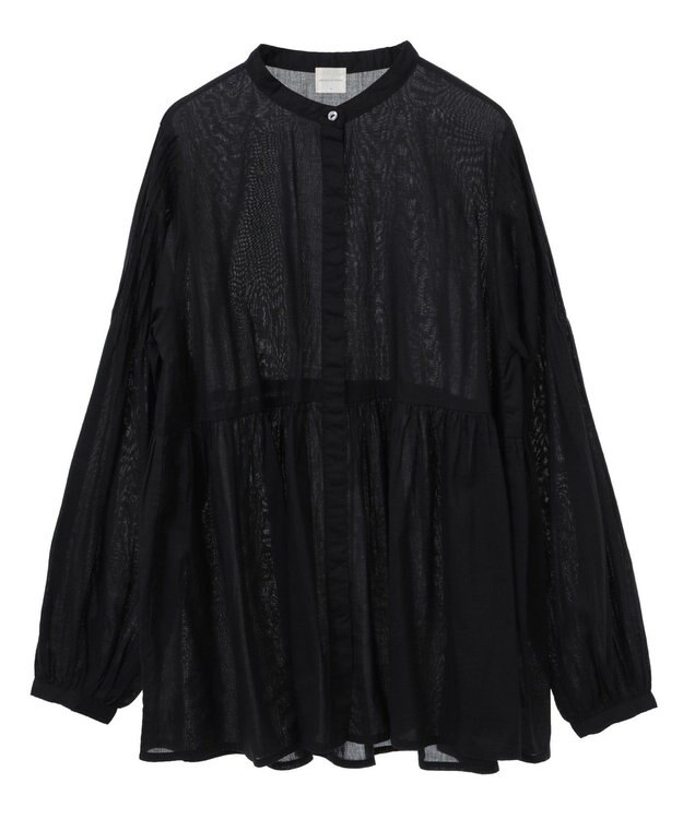 AMERICAN HOLIC バンドカラーピンタックブラウス Black