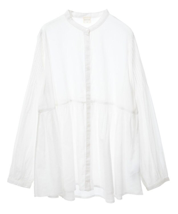 AMERICAN HOLIC バンドカラーピンタックブラウス Off White