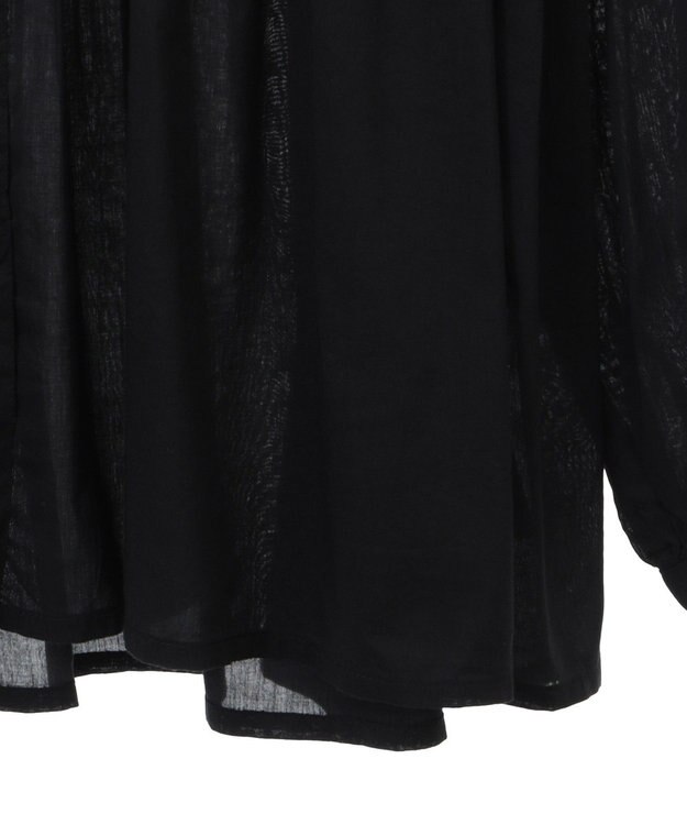 AMERICAN HOLIC バンドカラーピンタックブラウス Black