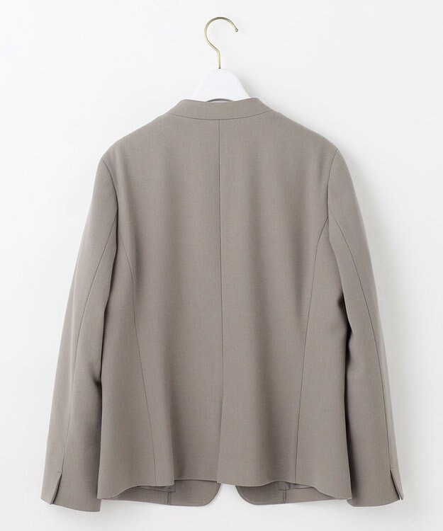 ANY SIS ビューティサーモ2WAYストレッチ ノーカラージャケット グレージュ
