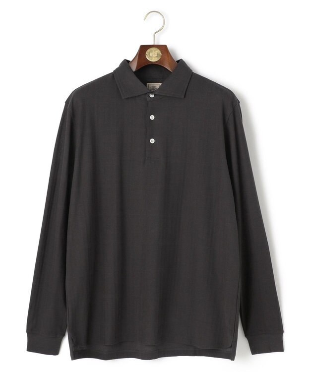 J.PRESS MEN 【ビジネス対応】リンクスシャドーチェック ロングスリーブポロシャツ