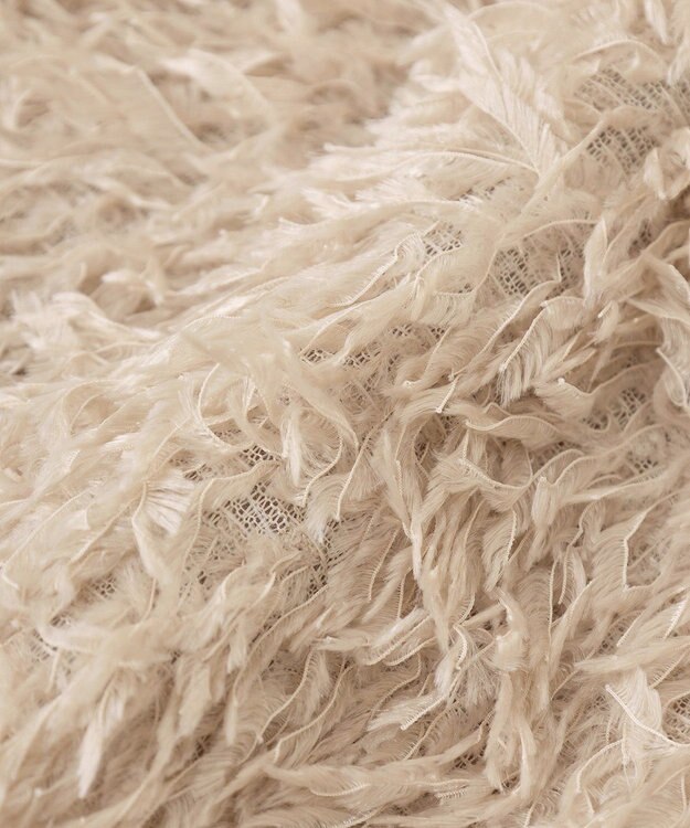 earth music&ecology 【WEB限定】ベロアリボンフェザービスチェ Beige