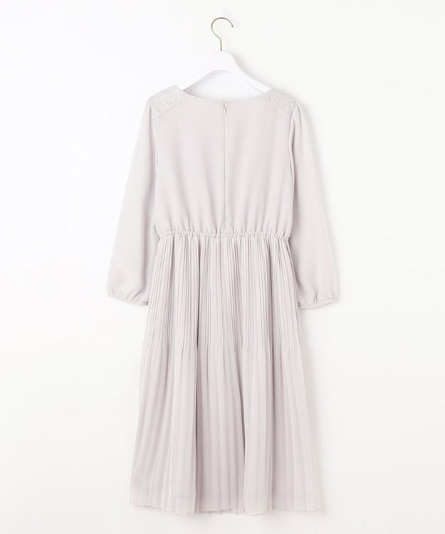 ANY SIS S 【洗える】フェミニンプリーツ ワンピース ライトグレー