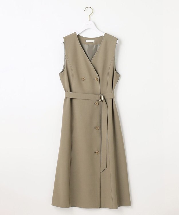 ANY SIS L 【2WAY】ジレラップ ワンピース ライトカーキ