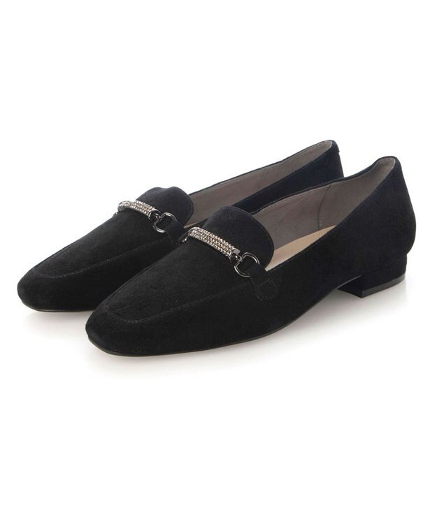 Riz raffinee <Riz raffinee>キラキラビットローファー ブラックスエード