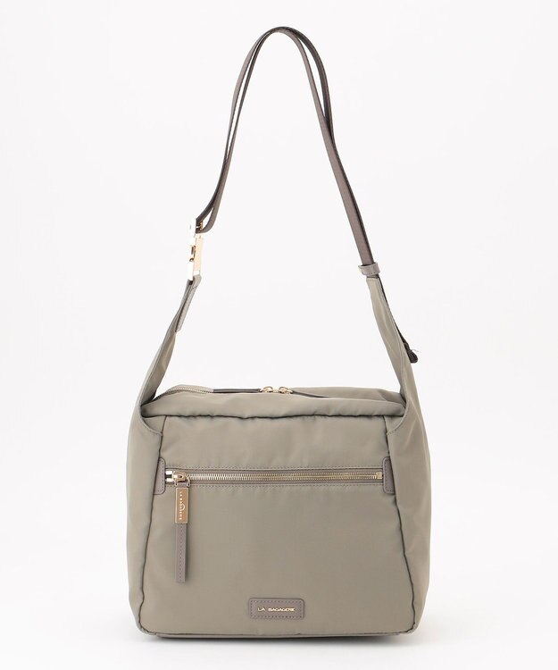 LA BAGAGERIE メタルバックル　ボックスショルダー　Sサイズ グレージュ
