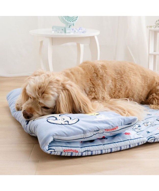 PET PARADISE スヌーピー クール ロールマット 《ブラザー》 Ｌ ライトブルー