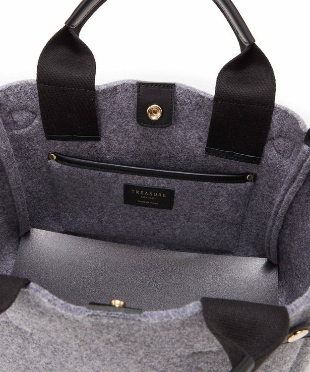 TOPKAPI 【TREASURE TOPKAPI】イタリアンフェルト サイドベルト トートバッグ グレー