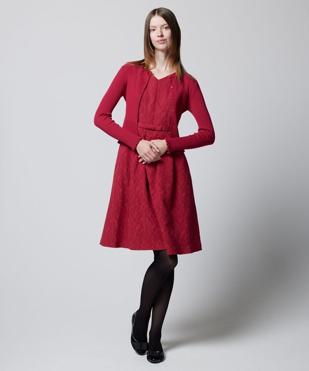 TOCCA 【洗える】RESONATE カーディガン レッド系