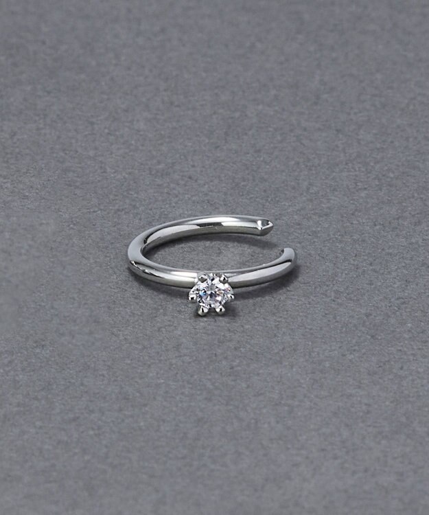 Phoebe 【金属アレルギー対応】ブリンクビジューイヤーカフ　シルバー/ニッケルフリー シルバー