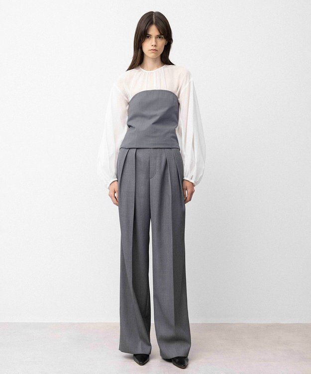 NAVE 【Nave】ウールポリエステルツイル ビスチェ トップグレー系