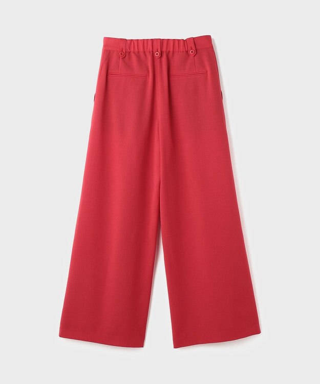 GRACE CONTINENTAL リネンタッチタックパンツ レッド
