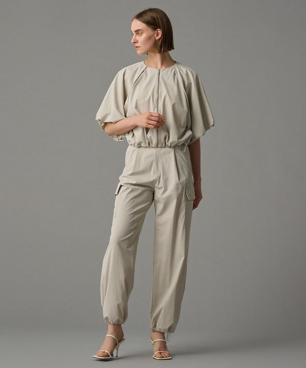 uncrave 【撥水・接触冷感・UVカット・洗濯機洗い可】マルチファンクションナイロン ２WAYブルゾン（uncrave STANDARD） ライトベージュ