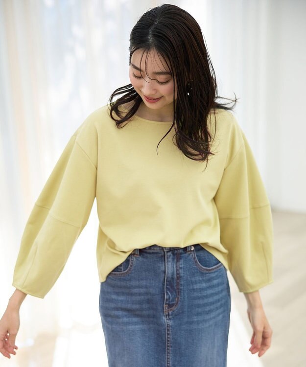 ANY L 【洗濯機可/5色展開】サカリバランタンスリーブプルオーバー グリーン