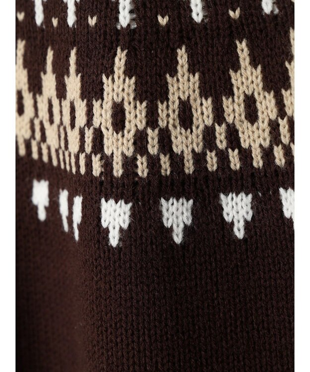 CRAFT STANDARD BOUTIQUE 【男女兼用】求心柄クルーネックニット Brown