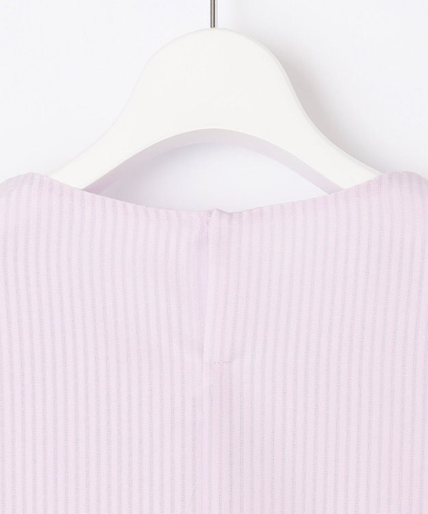 J.PRESS LADIES 【イージーケア】シアーストライプ カットソー ふじ色系