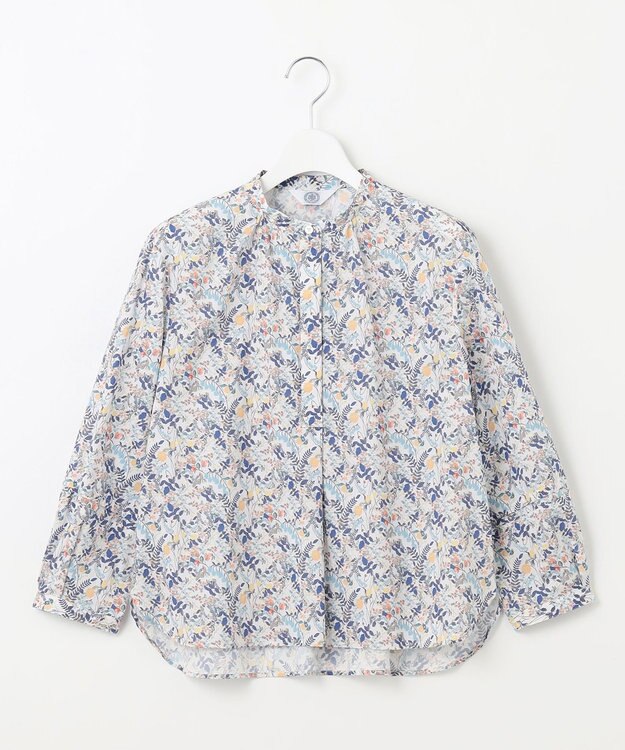 J.PRESS LADIES 【洗える】Liberty バンドカラー プルオーバー ブラウス オフ系