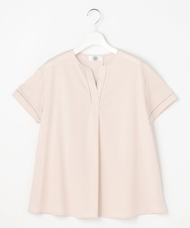 J.PRESS LADIES プレーティングジャージー チュニック丈 カットソー グレージュ系