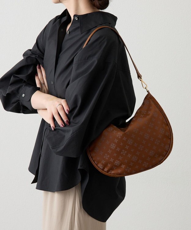 russet ナイロンジャガード2WAYショルダーバッグ(CE-1620) Camel/Gray