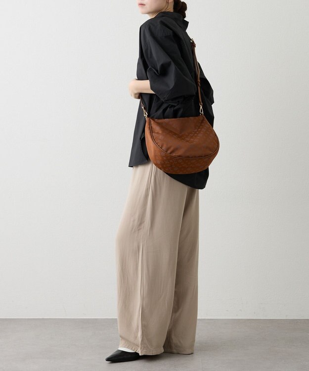 russet ナイロンジャガード2WAYショルダーバッグ(CE-1620) Camel/Gray