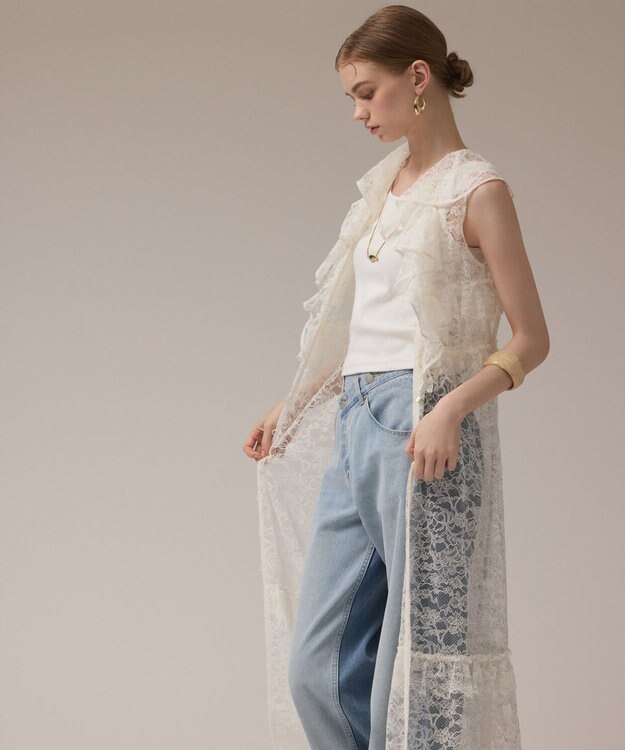 GRACE CONTINENTAL フリルカラーレースワンピース キナリ