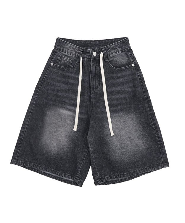 WEGO ブラストデニムハーフパンツ ブラック