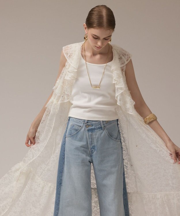 GRACE CONTINENTAL フリルカラーレースワンピース キナリ