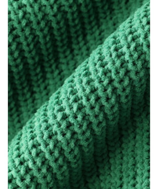 Green Parks ｍｏｋｏモール畦編みモックネックプルオーバー Green