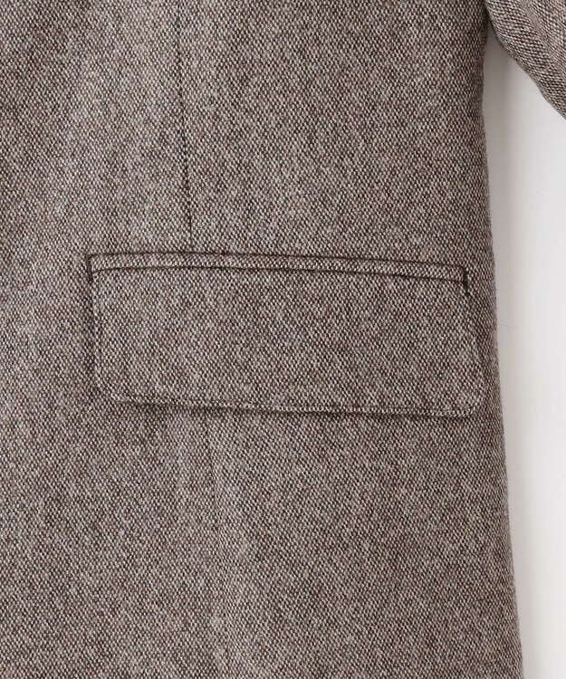 J.PRESS LADIES 【セットアップ対応】ウールストレッチツイード テーラード ジャケット ダークブラウン系