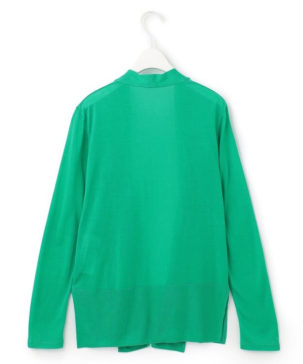 ICB L 【接触冷感・洗える】PINION ショートカーディガン コバルトグリーン系