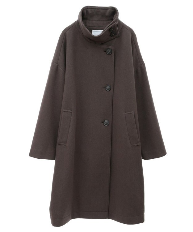 AMERICAN HOLIC リサイクル中空FIBERスタンドカラーロングコート Mocha