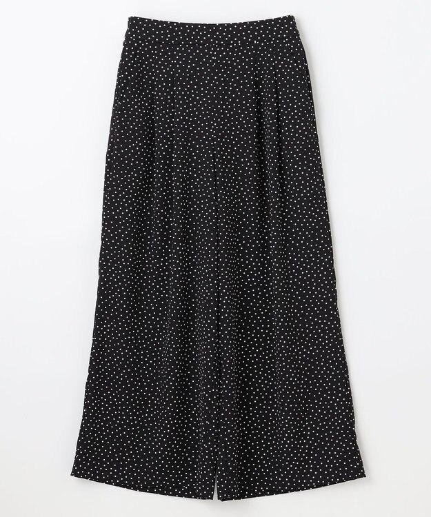 ANY L 【新色追加/吸水速乾/イージーケア/UVカット/接触冷感】さらさらDRYパンツ ブラック×オフドット