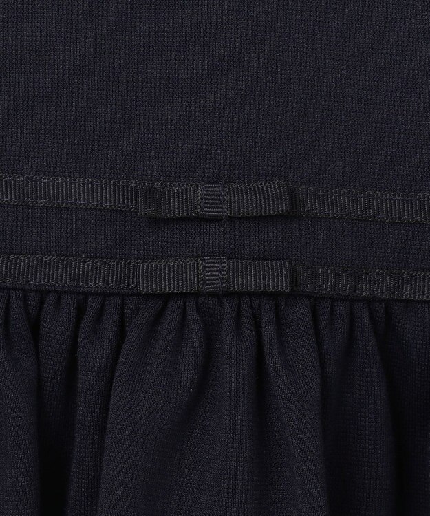 ANY KIDS 襟付き 長袖 ワンピース ネイビー