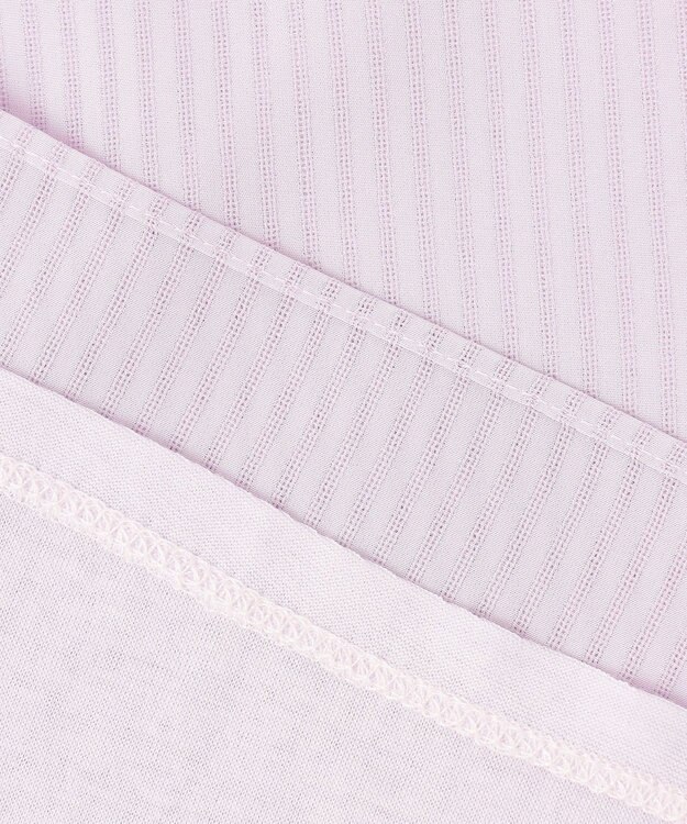 J.PRESS LADIES 【イージーケア】シアーストライプ カットソー ふじ色系