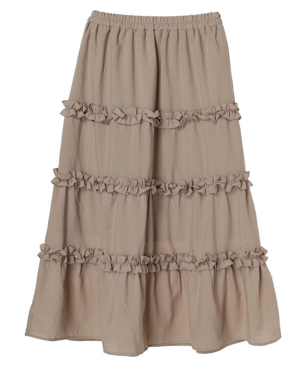 earth music&ecology ミニフリルボリュームスカート Mocha