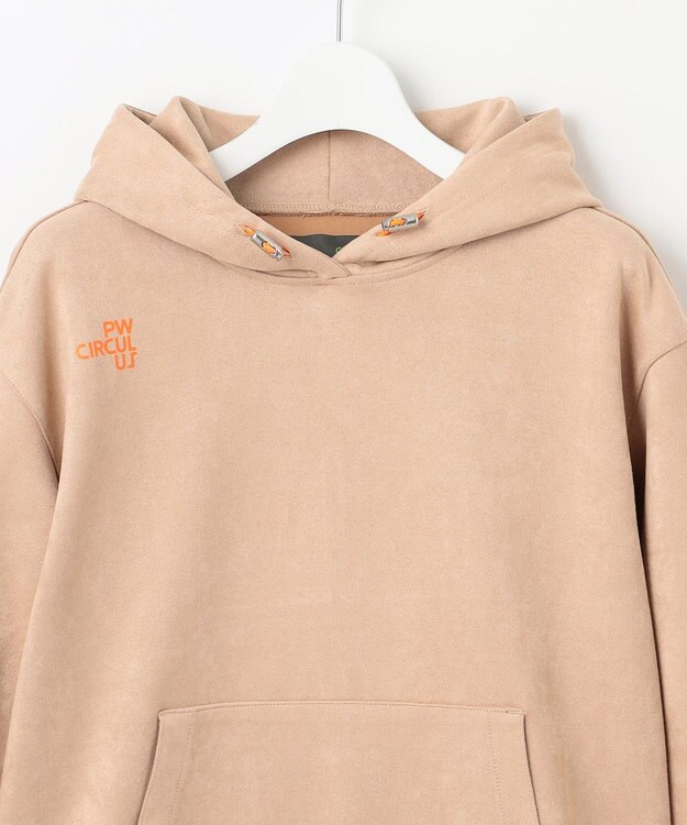 PW CIRCULUS 【WOMEN】スエード調 デタッチャブルフーディ ベージュ系