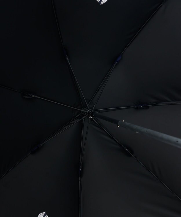 AURORA NINA RICCI （ニナリッチ)  刺しゅうオーガンジー掛け合わせ晴雨兼用パラソル（2段スライドショート傘） ネイビー