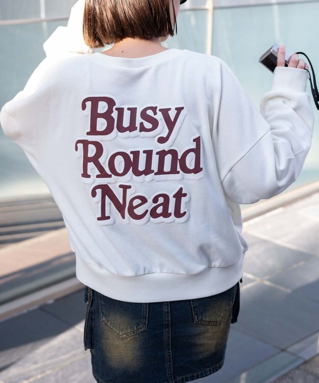 WEGO フォームプリントロゴスウェット ホワイトアイボリー