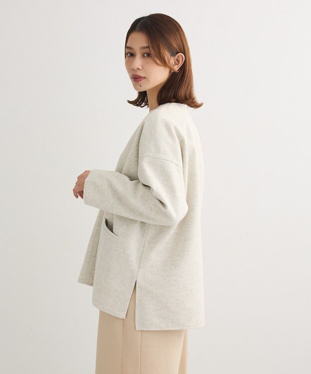 Green Parks 圧縮ポンチキーネックプルオーバー Ivory