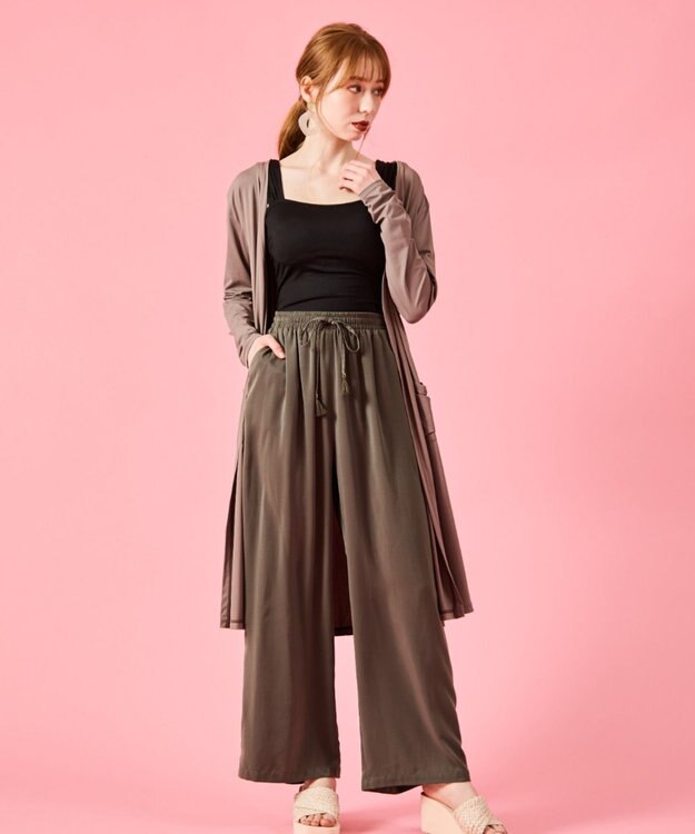 San-ai Resort（三愛水着楽園） 【SALE】【UPF50＋】　ロングパンツ　M【Coral veil（コーラルヴェール）】 カーキ