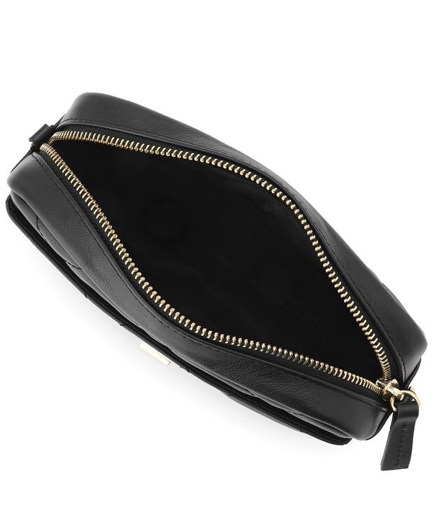 23区 ファスナー キルティング ショルダーバッグ ブラック系