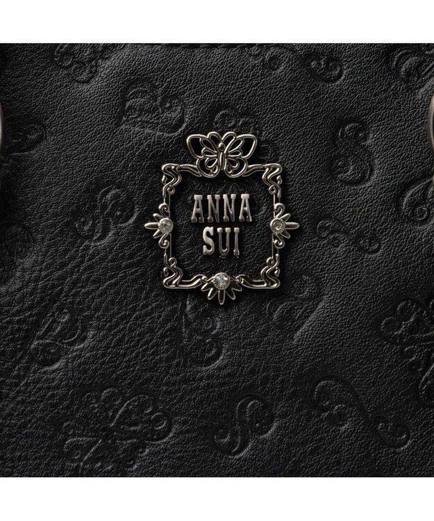 ANNA SUI ノーブル 2way口金ハンドバッグ クロ
